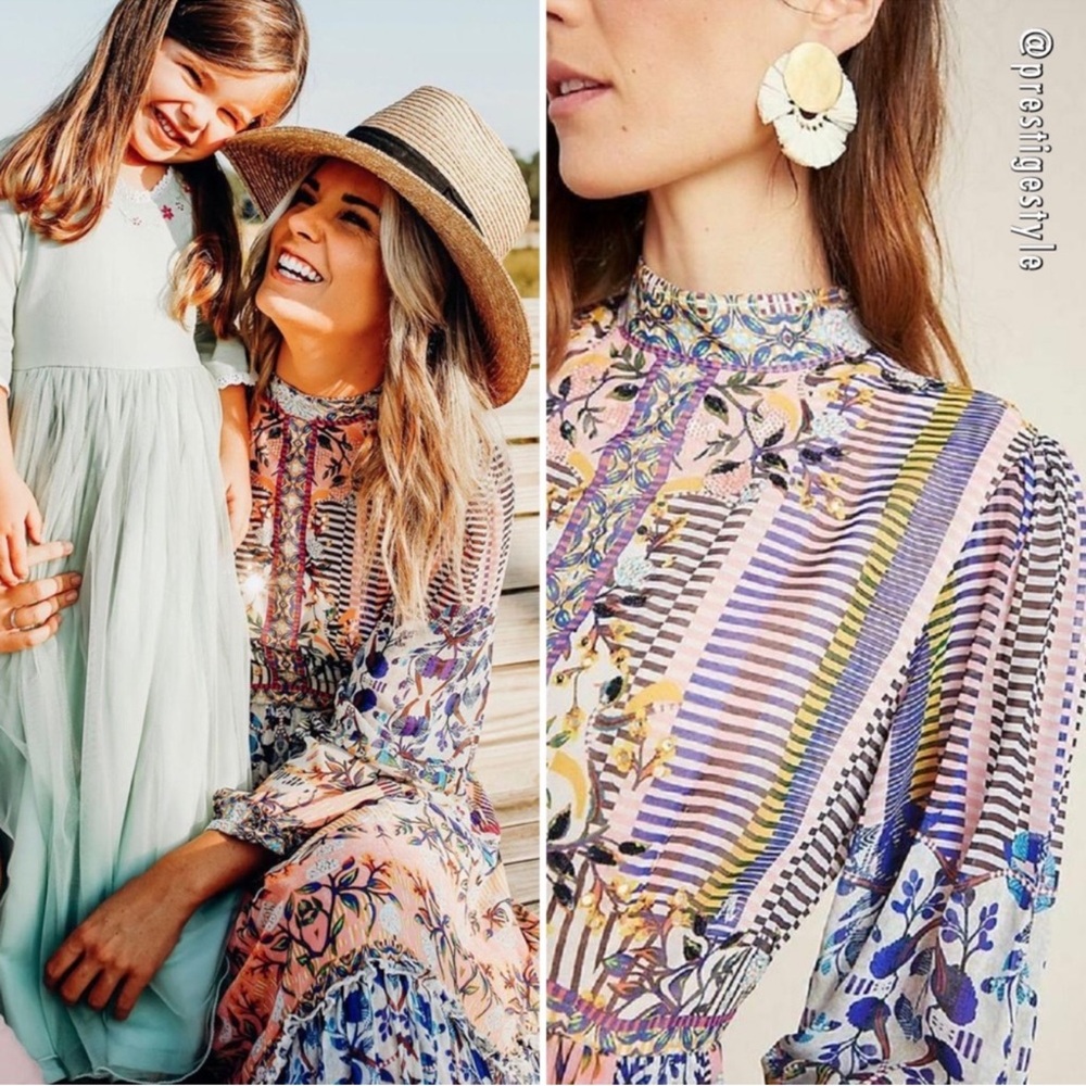 Anthropologie Bhanuni Jyoti Anastasia Maxi Dress Size 2 New w Tags - Picture 8 of 14